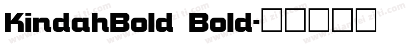 KindahBold Bold字体转换